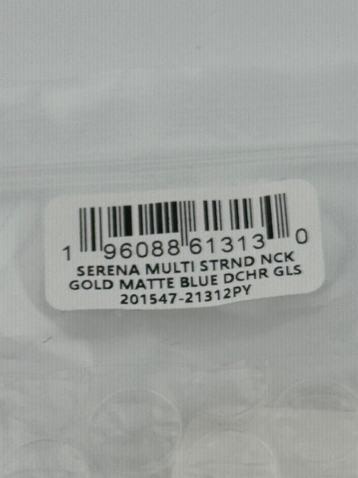 Kendra Scott Serena Multi Strand Gold Tone Necklace Matte Blue Dichroic Glass