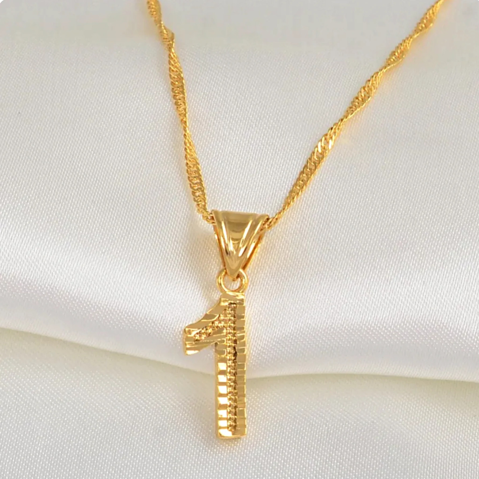 Numbers Pendant Necklace