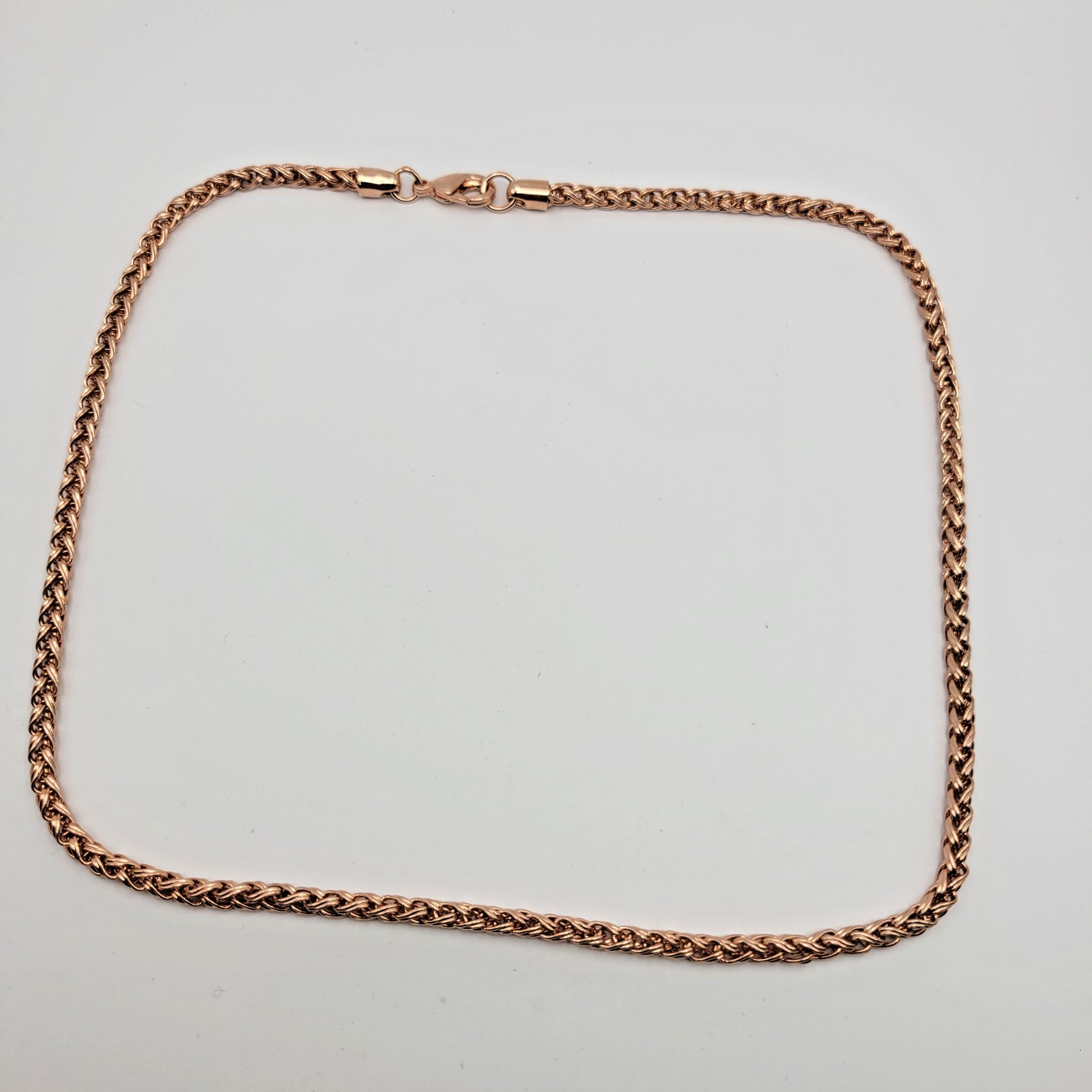 JTV Timna Jewelry Collection Copper 3.5mm Spiga Wheat Chain Necklace ~ 19″