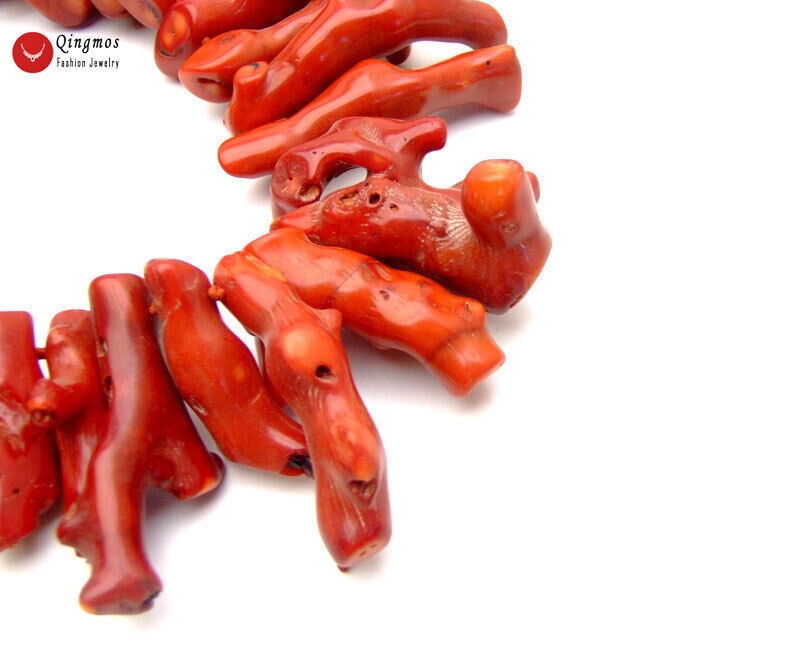 30-50mm Branch Natural Genuine Red Coral Necklace For Women Jewelry Chokers 18″