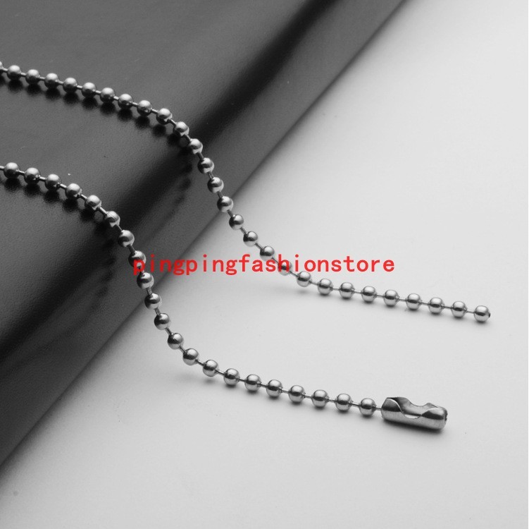 Wholesale1.5/2/2.4/3.2mm Silver Ball Chain Stainless Steel Necklace 10/50/100pcs