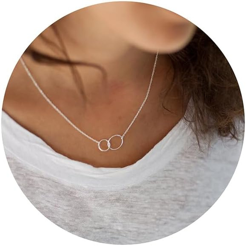 14K Gold/White Gold Plated Heart/Disc/Circle/Bee Necklace, Womens Choker Jewelry