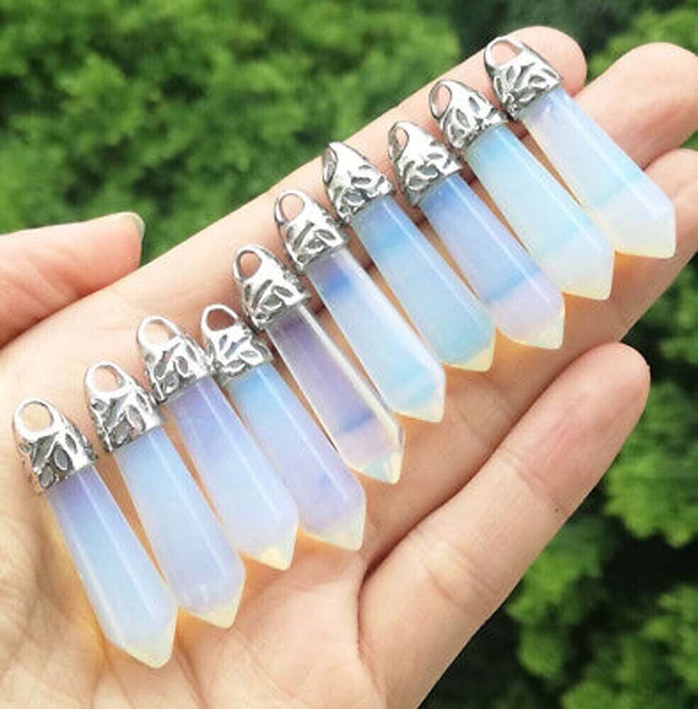 10 Beautiful Opalite Pendants. FREE SHIPPING IN THE USA!