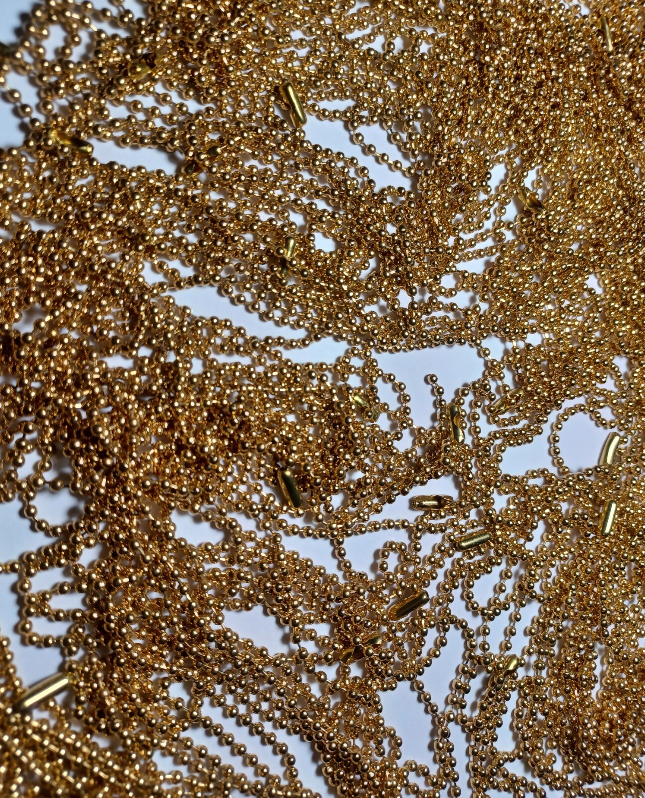 Brass Military 2.4mm Ball Bead Dog Tag Chain Necklace Sizes 24″25″27″28″30″