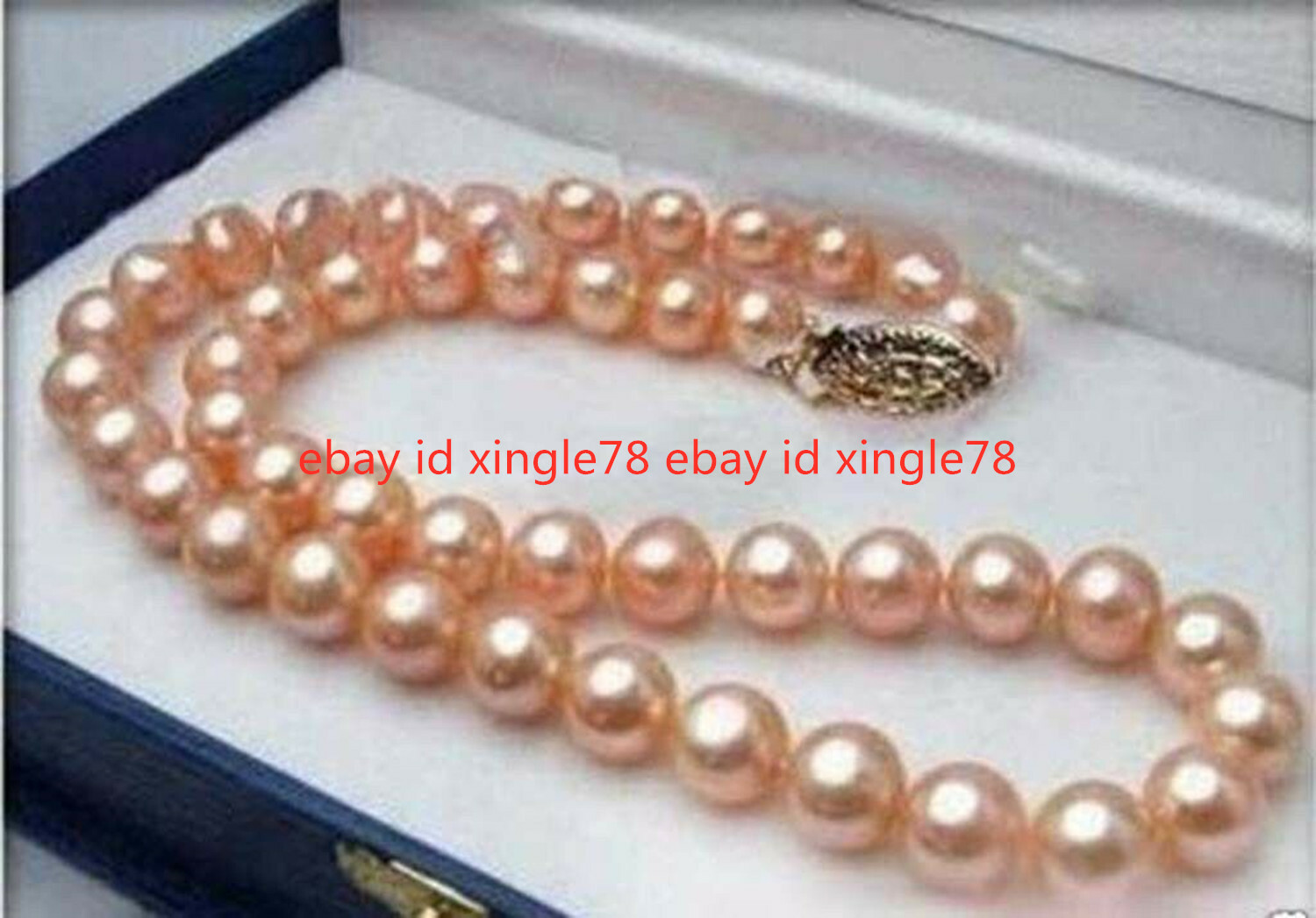 Genuine 7-8MM Natural Pink Freshwater Cultured Pearl Necklace 20″