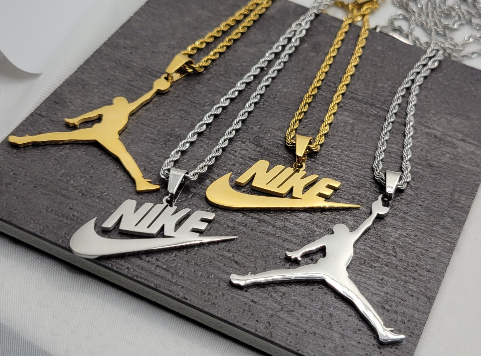 Gold Chain Nike 22 Inch 14k Gold Plated Necklace