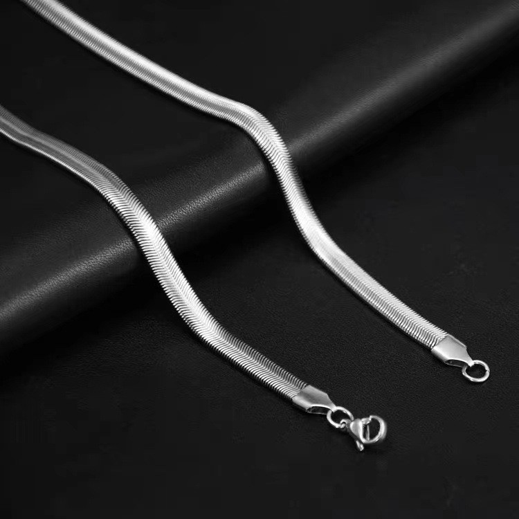 Snake Chain 18- 24″ Necklace Jewelry Stainless Steel Flat Snake Cone Link Chain