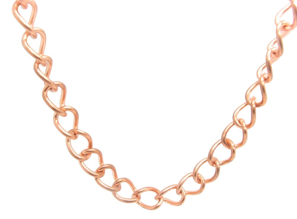 Solid Copper Chain CN677G – 7/16 of an inch wide. Available in 18 to 30 inches.