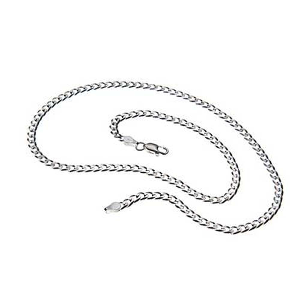 925 Solid Sterling Silver Curb Cuban Men’s Women’s 2MM Chain Necklace 925 Italy