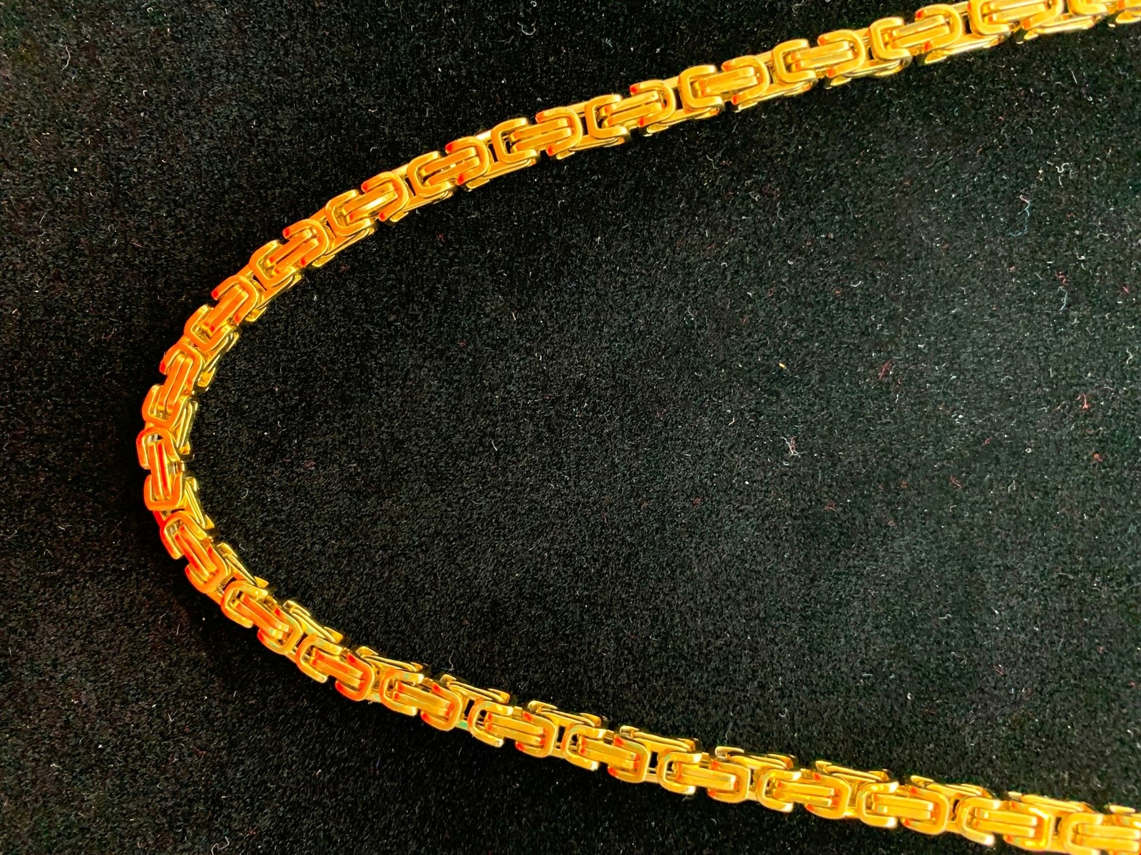 7-50″ STAINLESS STEEL SILVER or GOLD PLATED 4/6/8MM BYZANTINE TURKISH BOX CHAIN