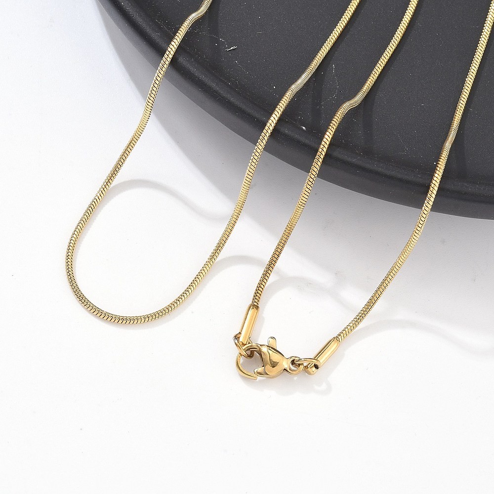 Chain Necklace Stainless Steel Gold Snake Chain 17.5 in N116
