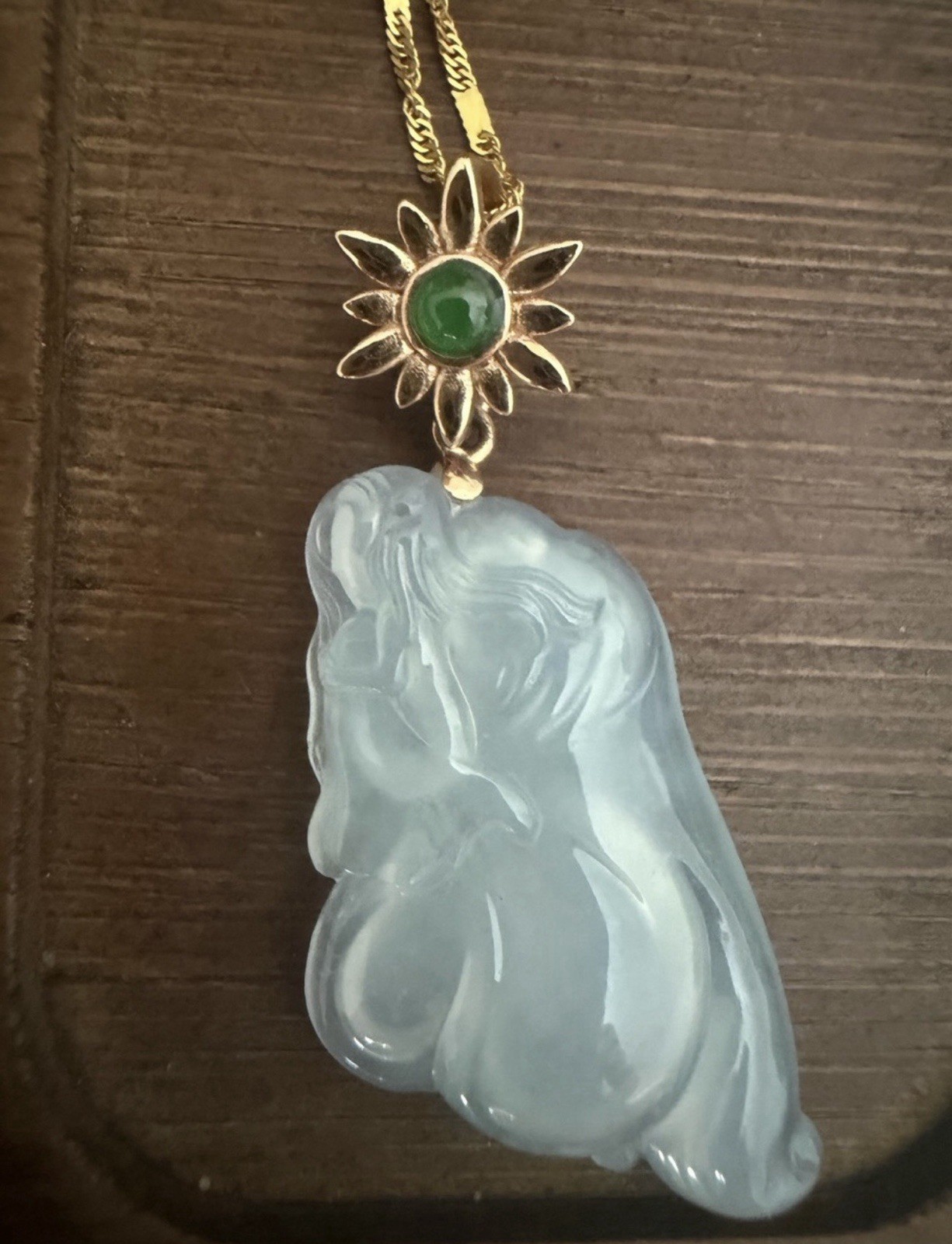 Natural Burmese Grade A Jadeite Pendant – Butterfly Fairy Design（no chain）