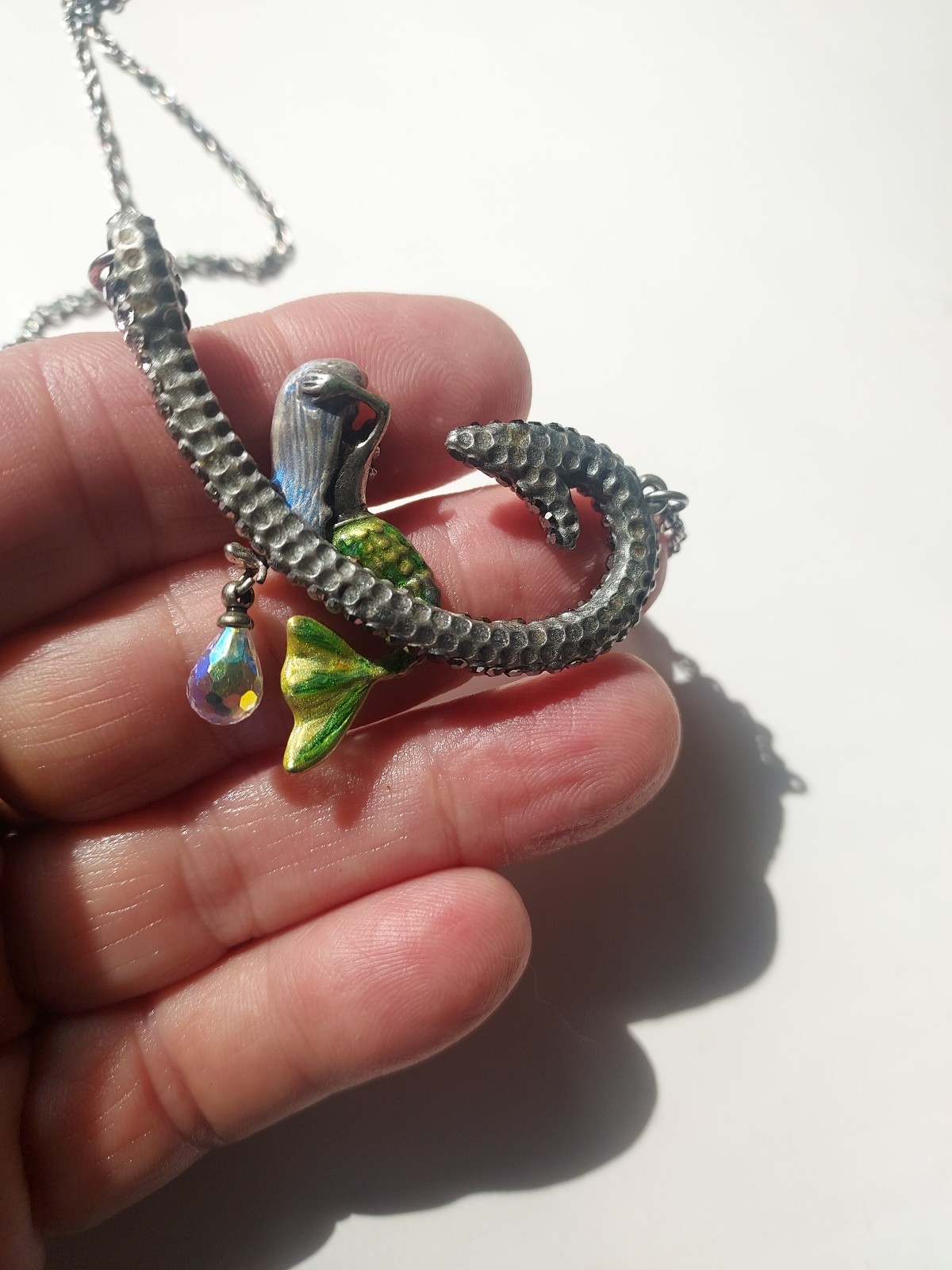 Kirks Folly Mermaid On Hook Necklace 16-20 in