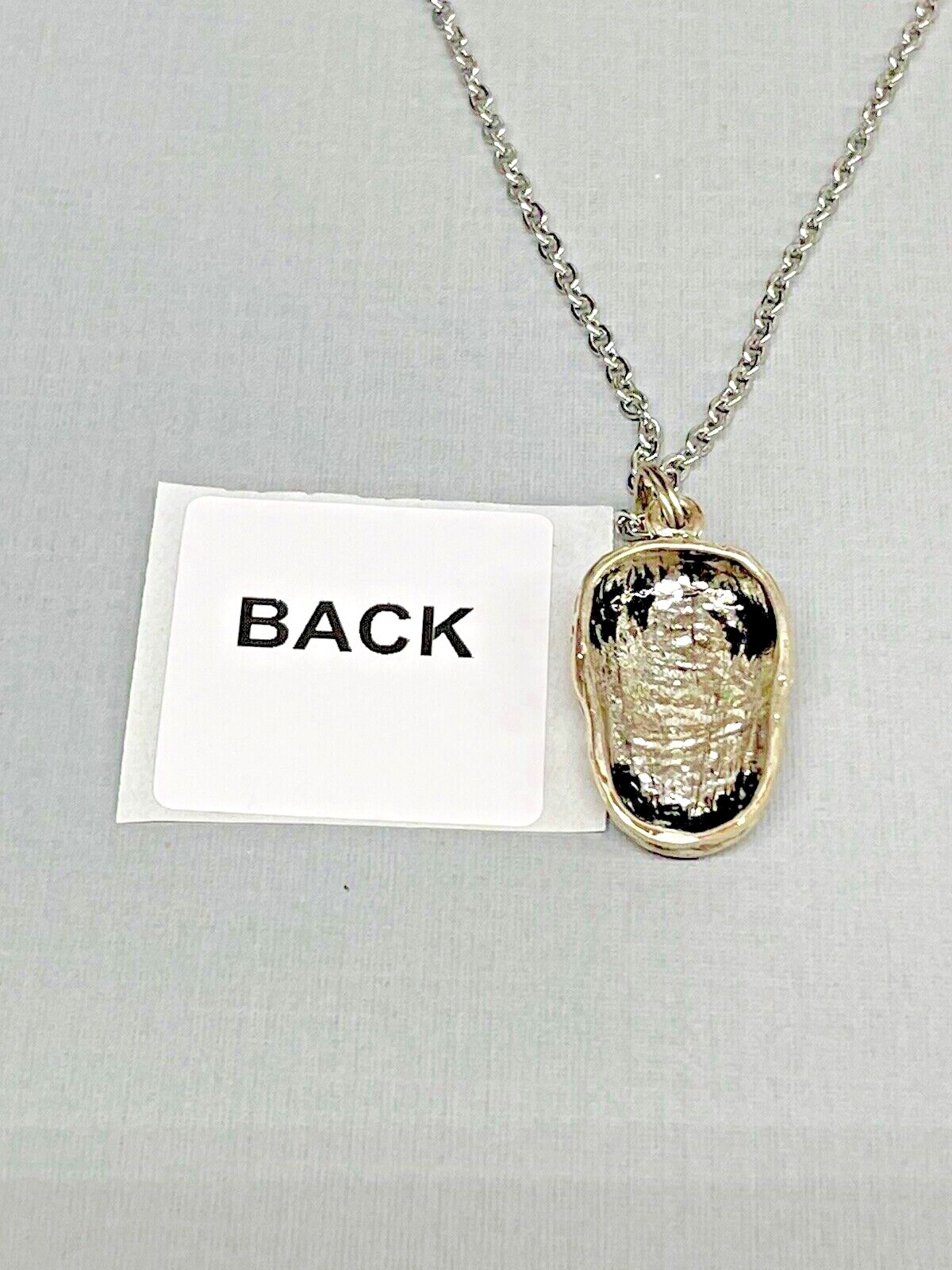 Alligator Gator Silver Sea Life Necklace 18” Stainless Coastal Jewelry NEW