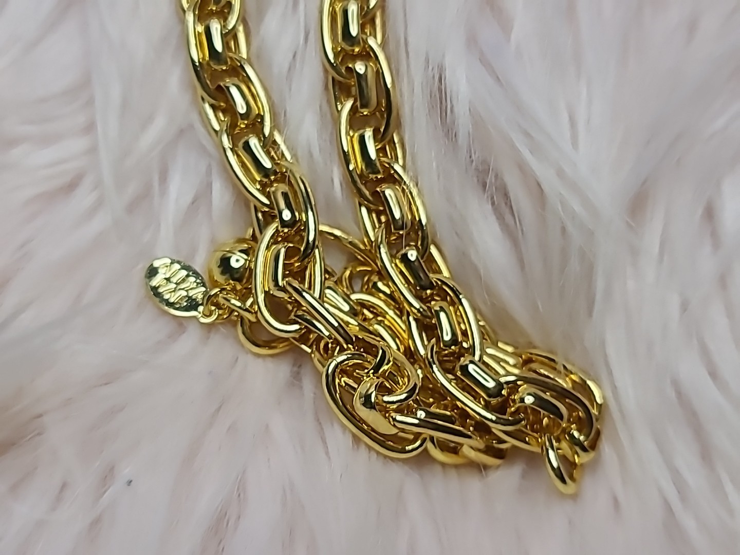 Necklace designer Bar Gold Chain Alexa Rae Fantasy Island Melania Clara 16″ BIG