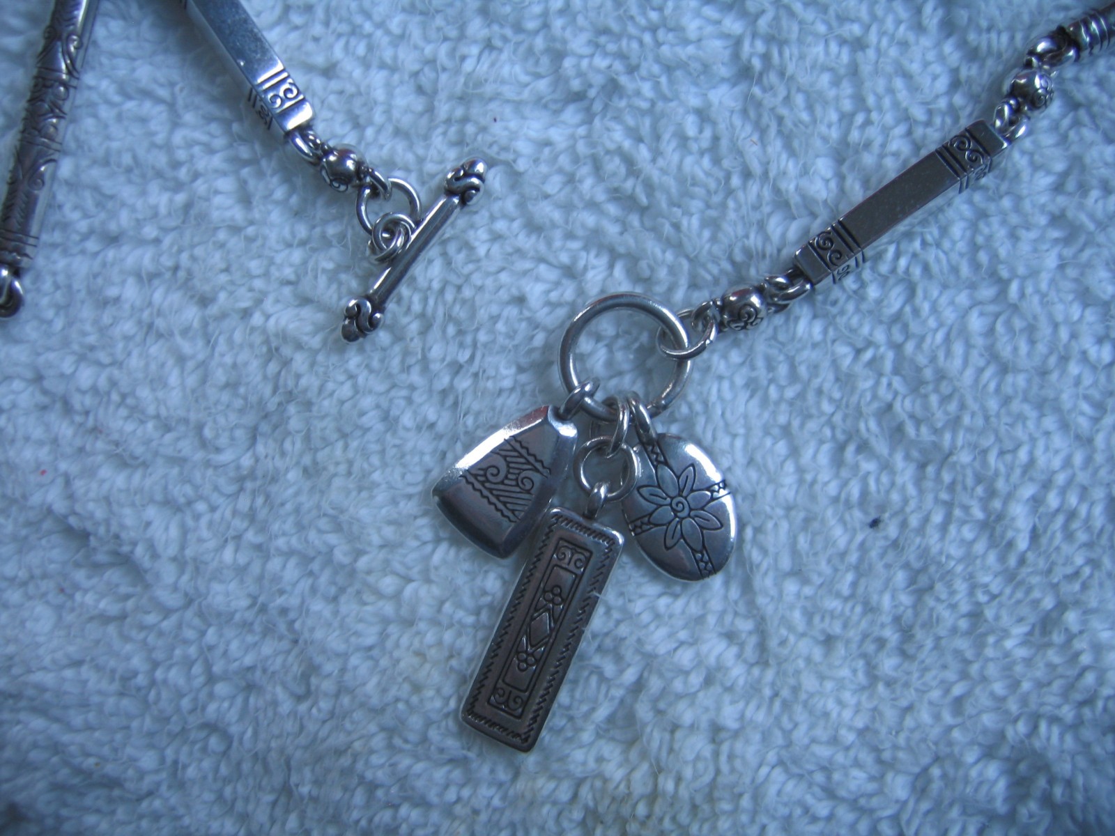 BRIGHTON Long Charm Silver Necklace — FLAWLESS!!