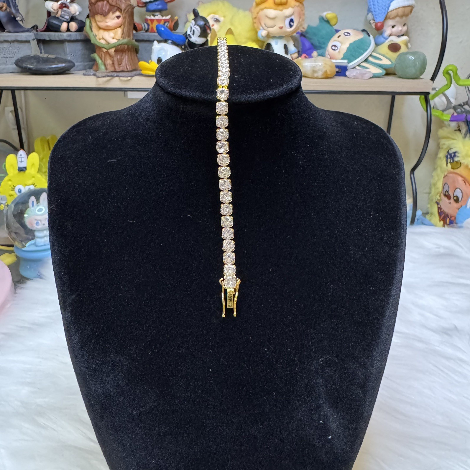 Tennis Bracelet 14K Yellow Gold Filled, VVS Cz, 7.5inch, 4mm