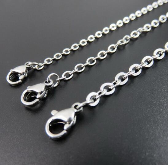 100pcs Lot Female stainless steel 16”-32” rolo chain necklaces 1.5/2/2.3/3mm