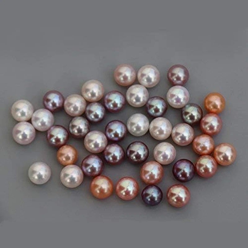 4PCS Saltwater Akoya Cultured Pearl Oyster with round Pearl (6.5-7.5Mm) inside J