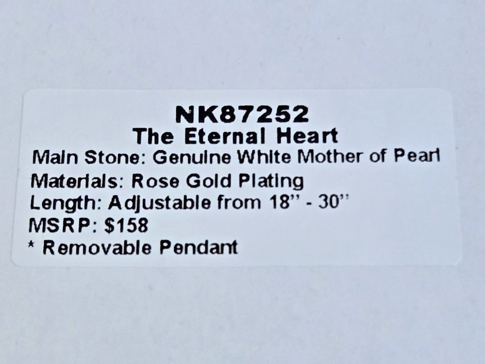 Bomb Party Gem Society NK87252 – The Eternal Heart – Mother Of Pearl. Rose Gold