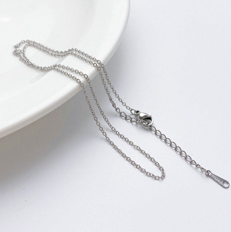 2Pcs Silver/Gold Stainless Steel 2mm Width O-Link Necklace Fashion Jewelry Chain