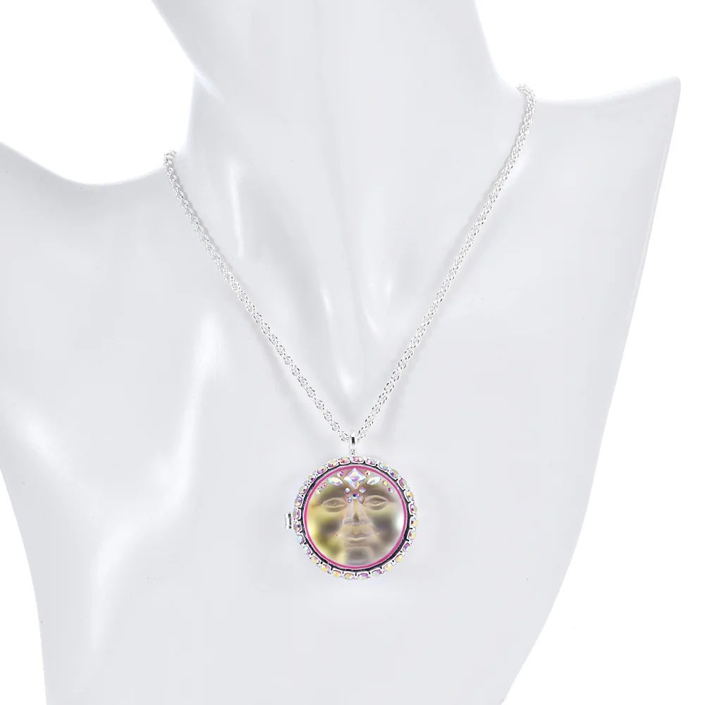 Kirks Folly Mystic Empress 25mm Seaview Moon Love Never Dies Locket Necklace sst