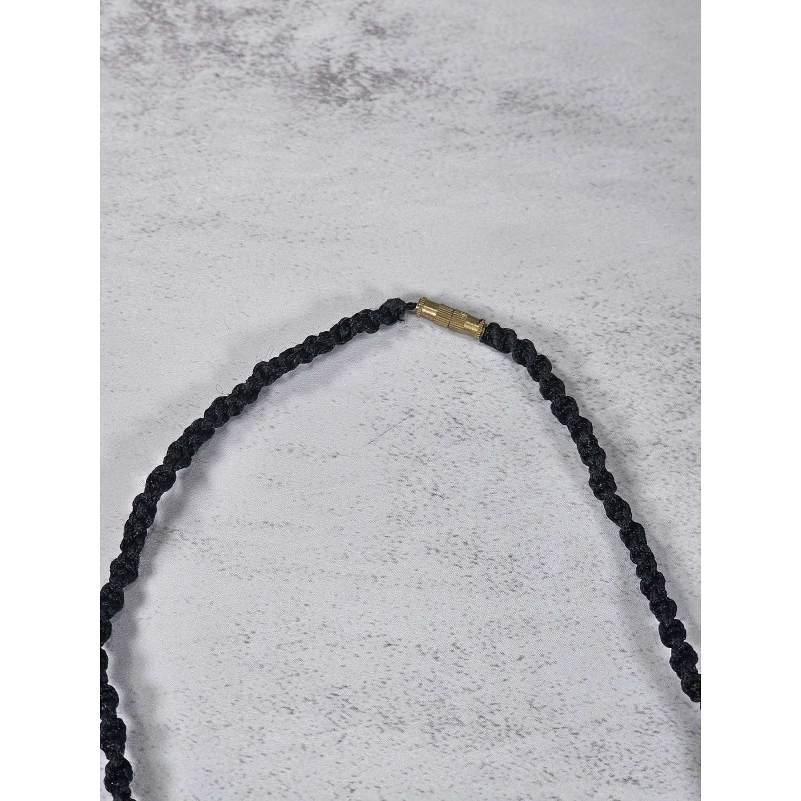 Vintage Wood Peace Sign Necklace Boho Beaded Cord Pendant