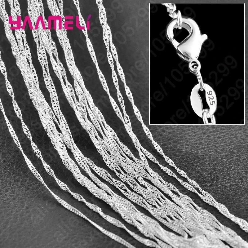 Wholesale 10pcs 925 Sterling Silver 1mm Rolo Chain Necklace 16″-24″ Bulk Jewelry