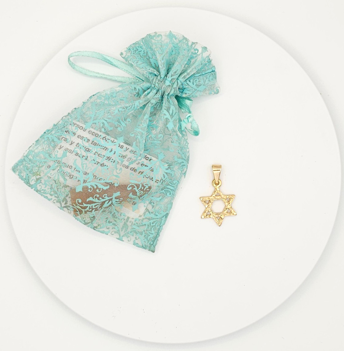 18K GOLD FILLED DAVID STAR PENDANT / ESTRELLA DE DAVID PARA PROTECCION SUERTE