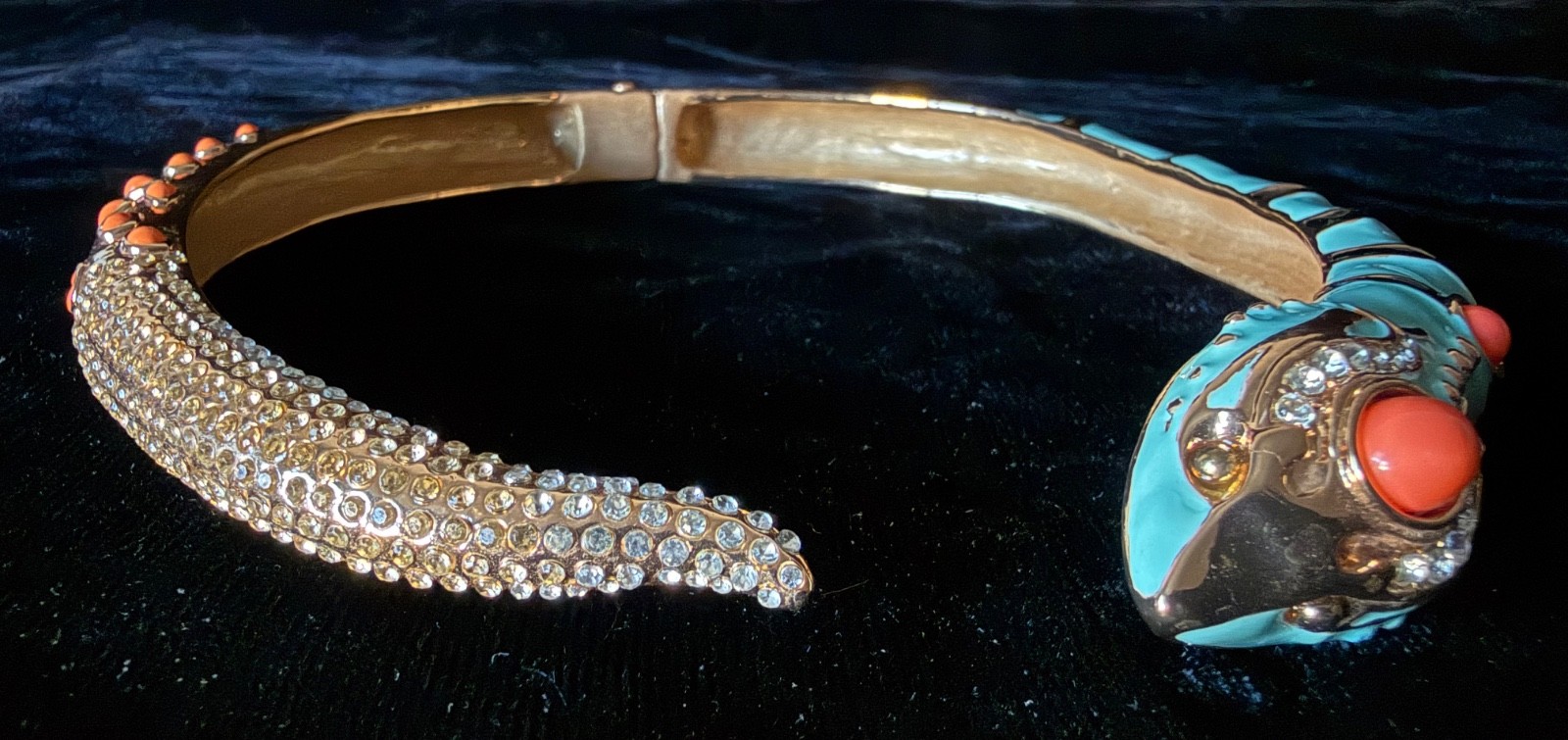 Anna Dello Russo H&M Collab Turquoise Snake Necklace 2012 Bohemian Animal Print