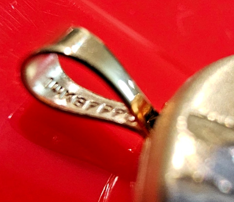 Princess Pride 14kt gf Satin finished Made in USA locket with 18in chain 2 photo