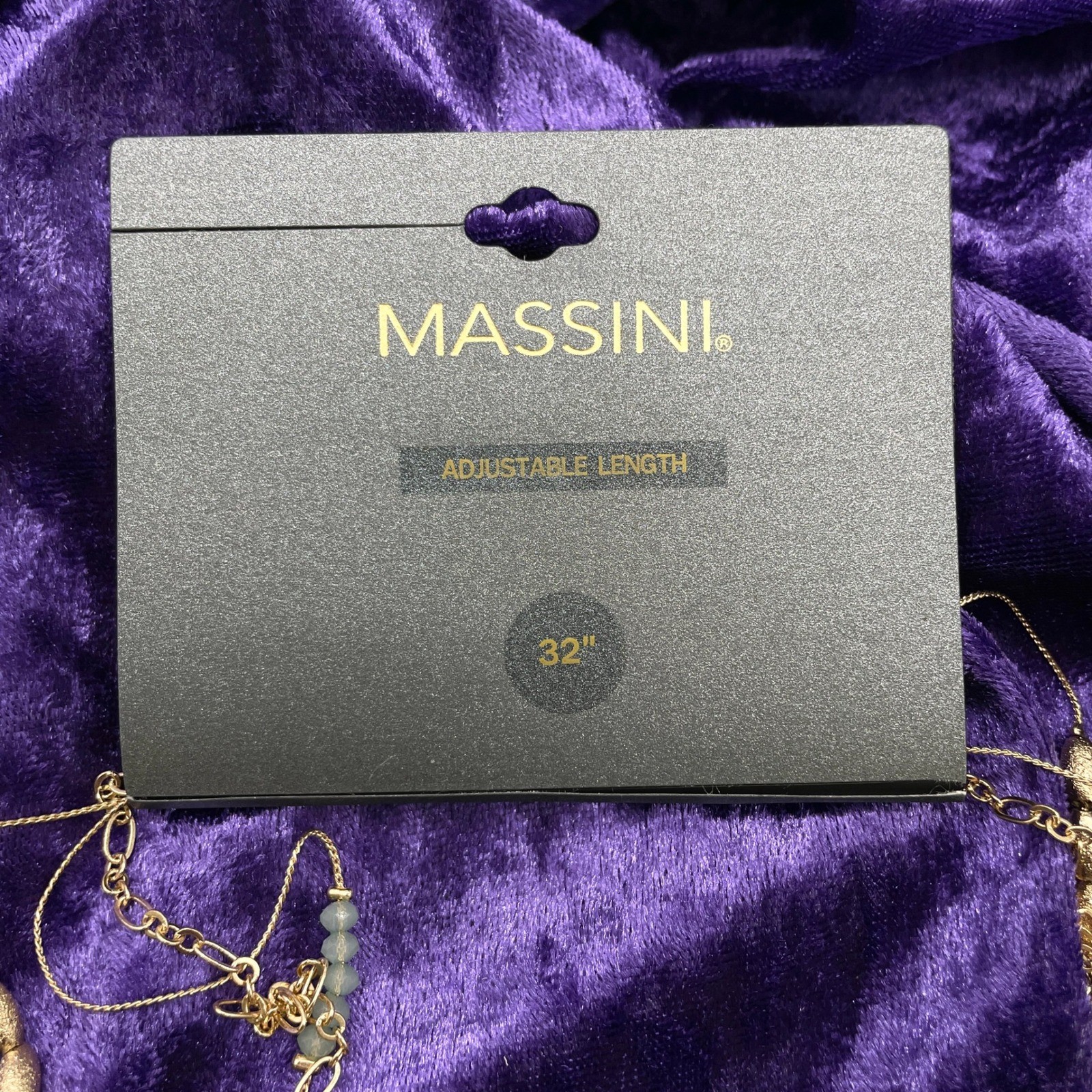 Massini Women Long Necklace One Size Gold Minty Fresh Beaded Layered Chain