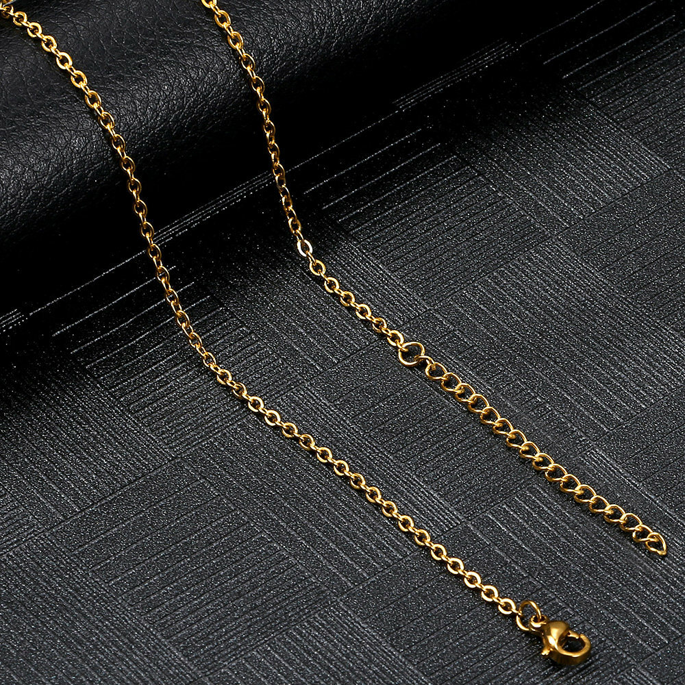 2 mm/3mm Men Women Chain Necklace Gold Stainless Steel Curb Figaro Box Rope