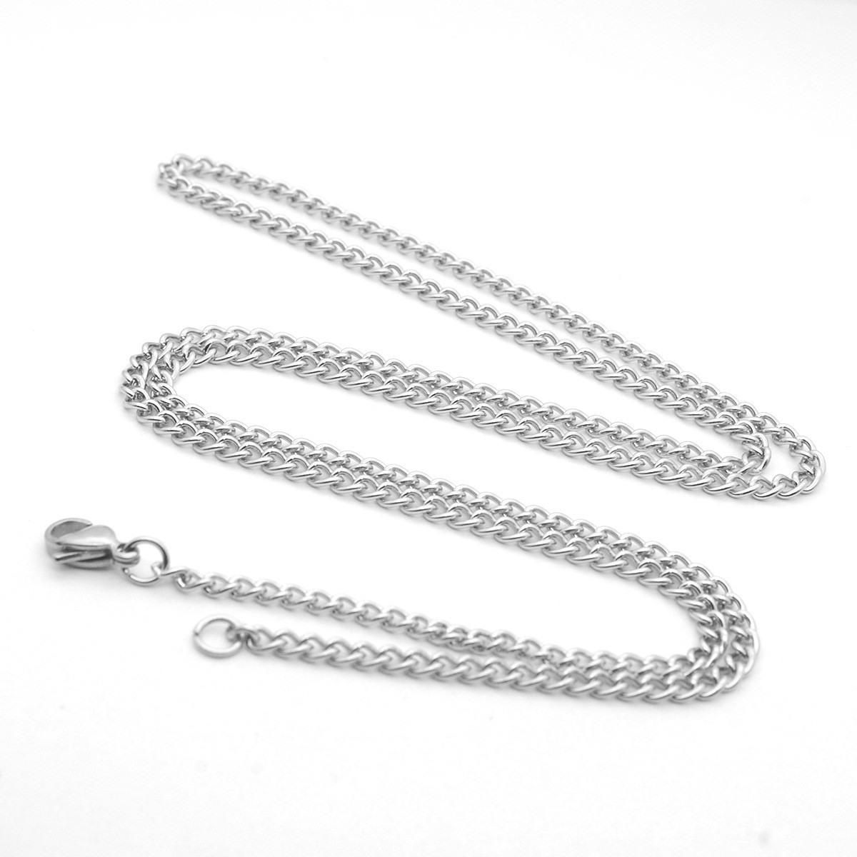 1.5/2/3/3.5/4.8/6/7/9mm Stainless Steel Curb Cuban Link Chain Woman Man 16-36”