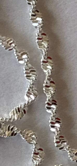 324–Double Water Wave Chain 24″ in .925 Sterling Silver Plated Necklace NEW