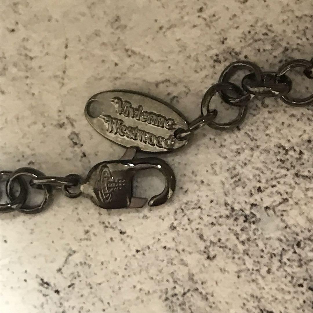 Vivienne Westwood Necklace Small Orb Gunmetal w/drawstring Top 4.5cm [EJ005