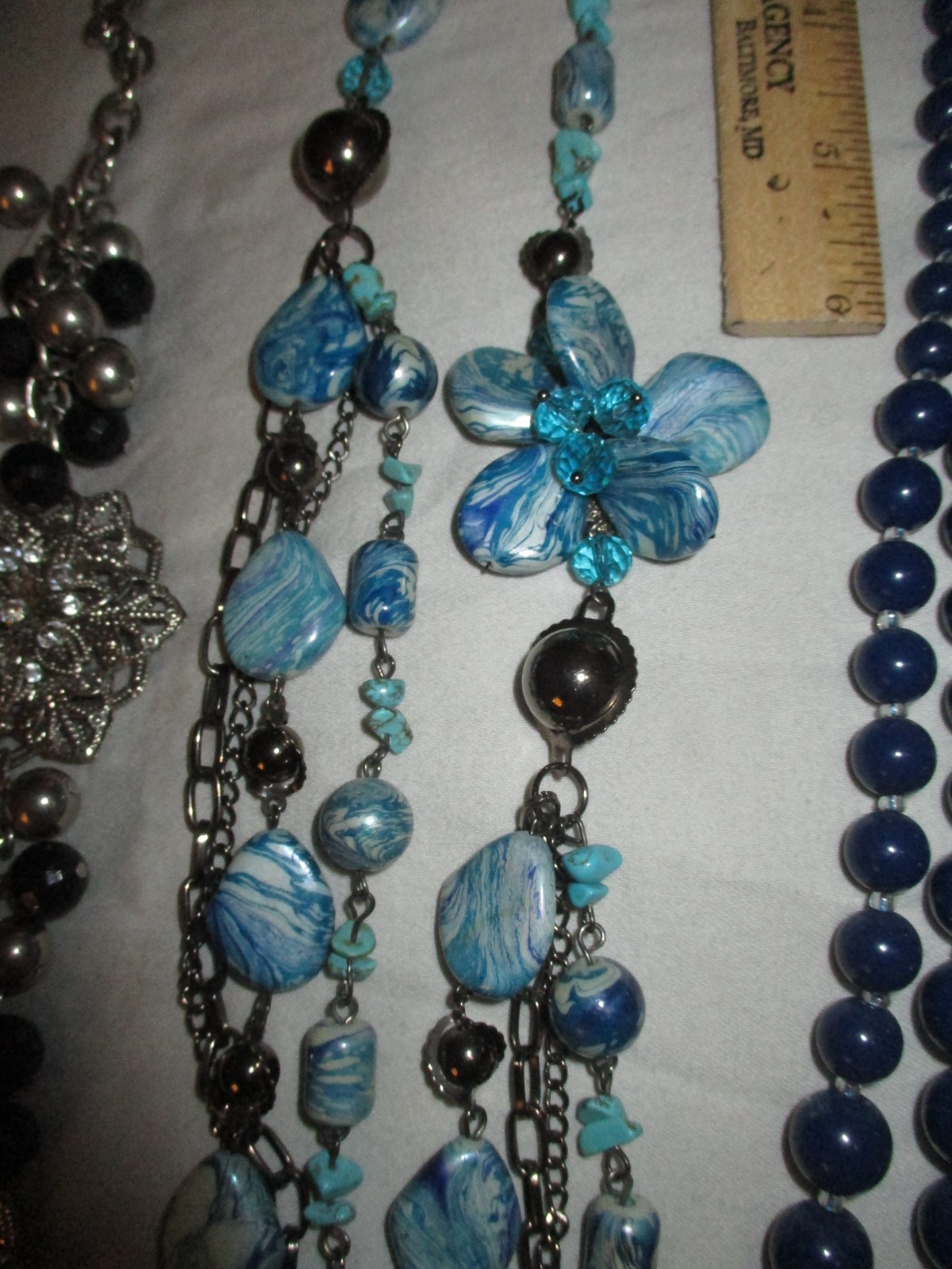 Lot of 6 Necklaces 5 Long 1 Short Various Makers Some Unmarked Nice Quality