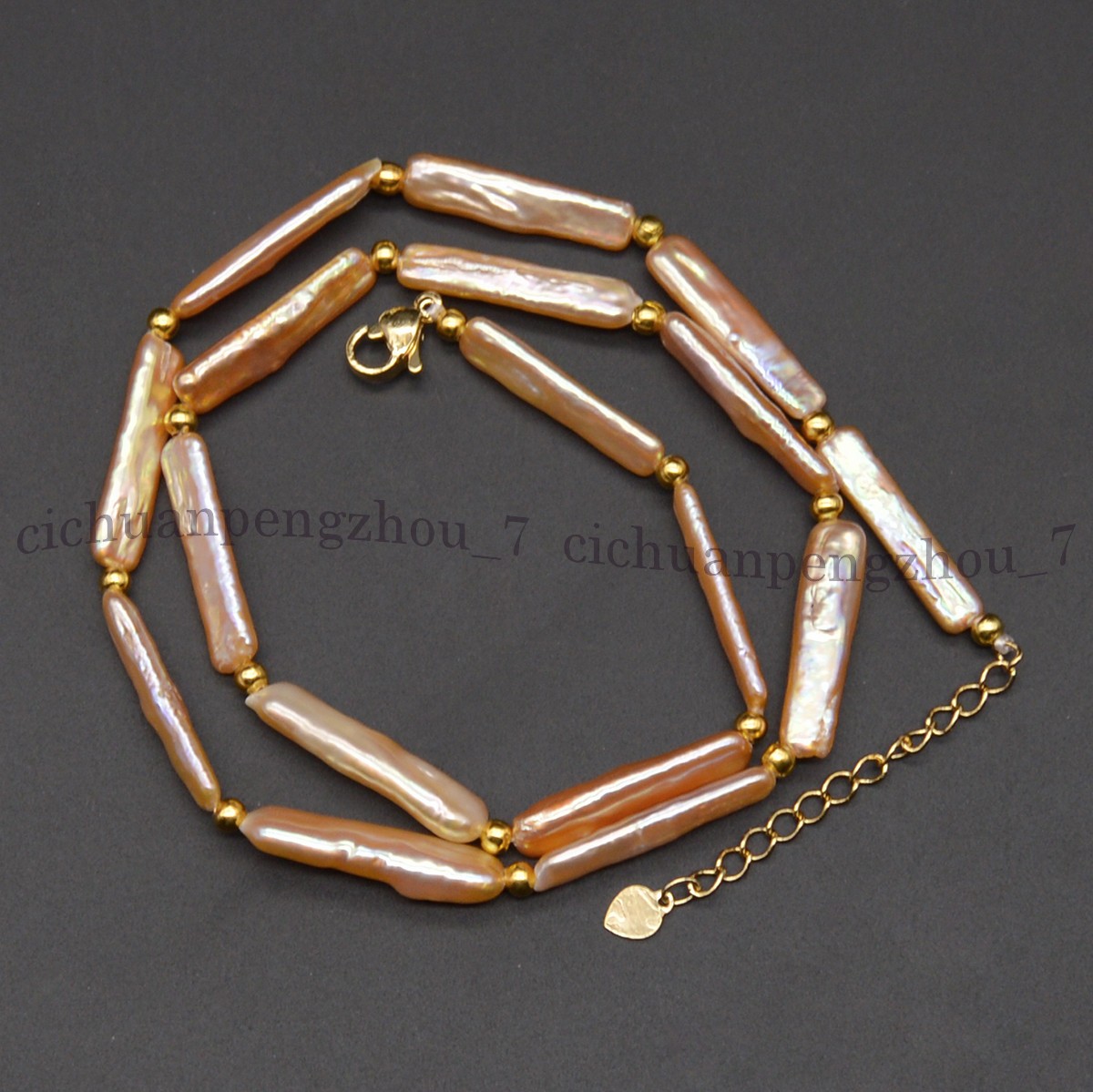 5x24mm Natural Freshwater Pink Rectangle Pearl Necklace Bracelet Earrings
