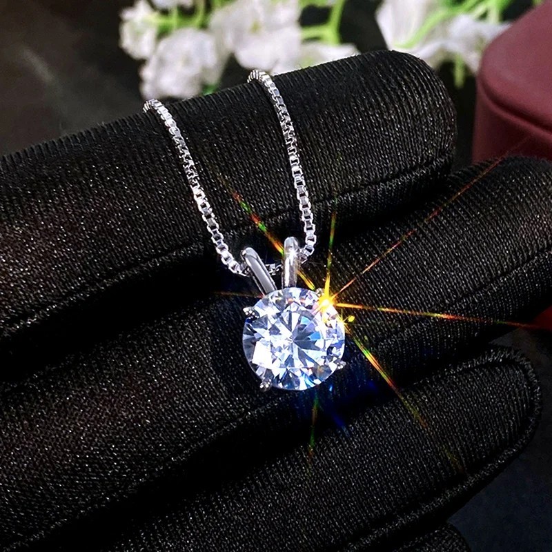 AAA Cubic Zirconia Necklace Women Girls Pendant Jewelry Gift