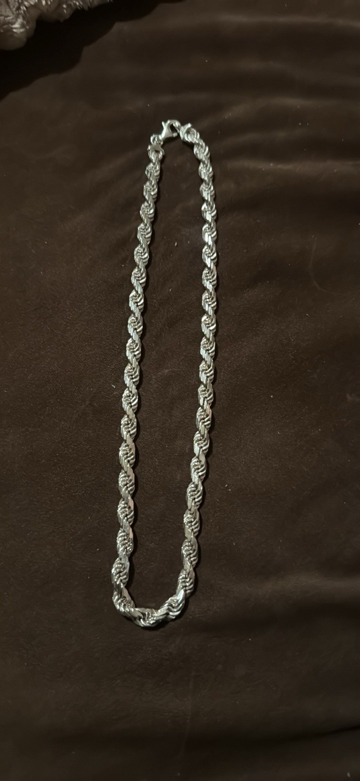 .925 Silver Rope Chain 22in x 7mm 101g