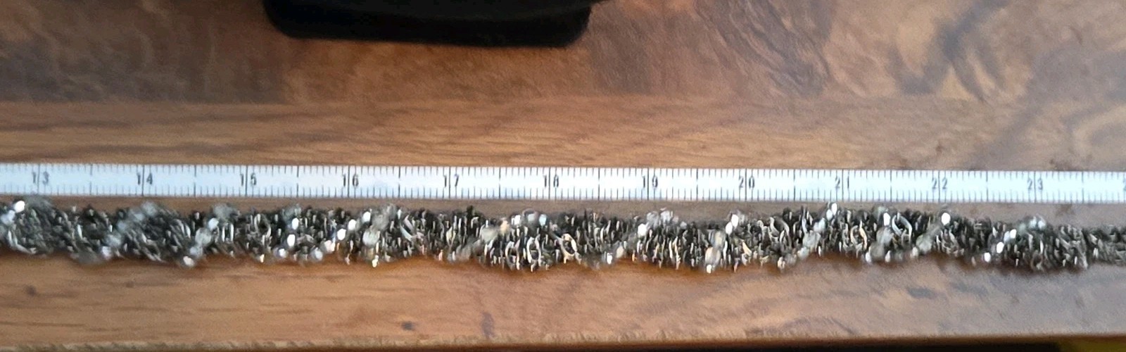 Silver Tone Cable Chain Statement Necklace Clear Round Crystal Beads 28″