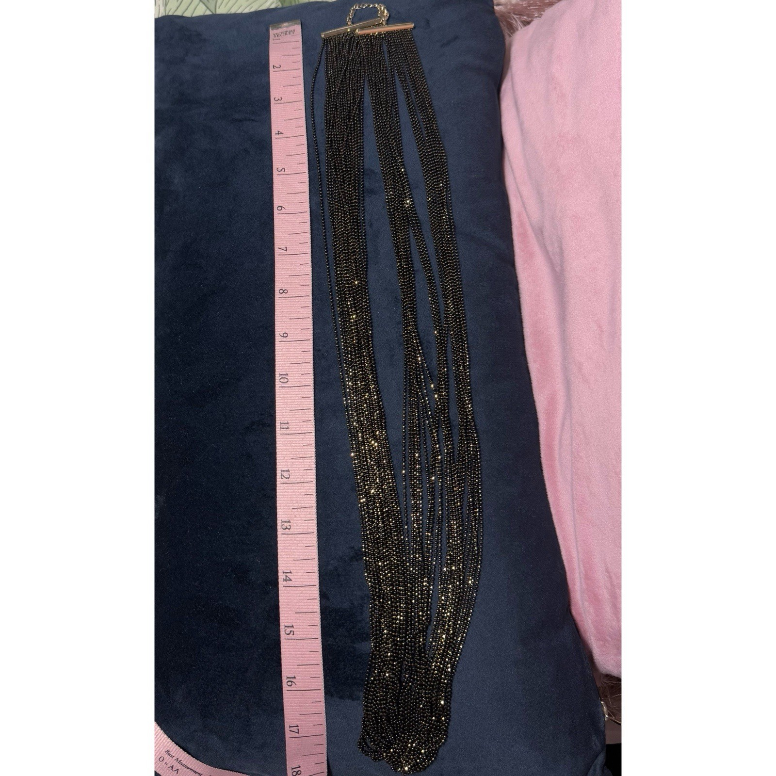 2 Black Brown Multi Layer Statement Chain Necklace Lace Bib Chocker Set Bundle