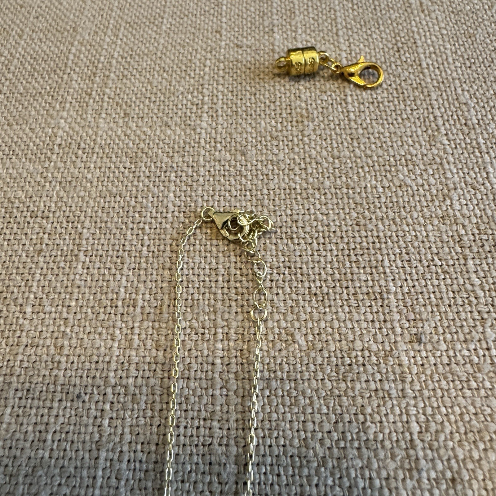 Charlortte & Lexi Letter “M” Necklace, 14K Gold Plated Sterling Silver