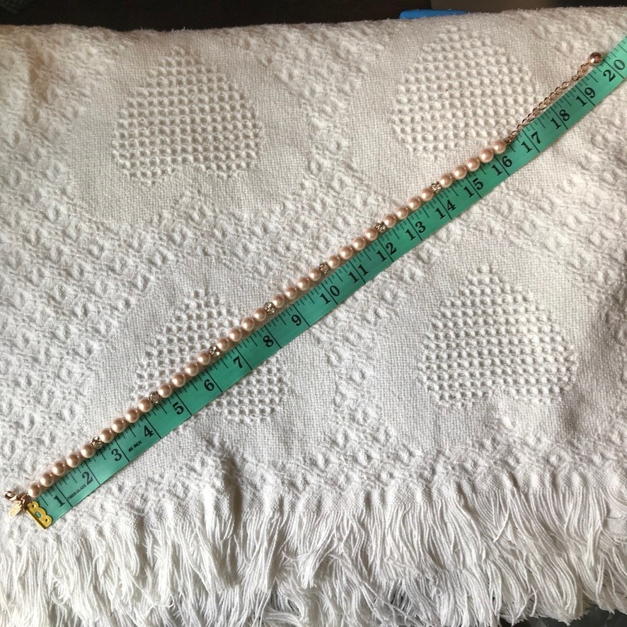 Kate Spade “Lady Marmalade” Blush Faux Pearl Rose Gold Tone Necklace