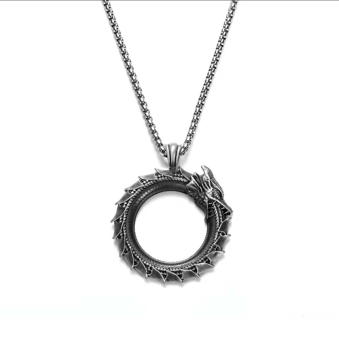 Men’s Dragon Pendant Chain Necklace Punk Fashion Jewelry 103