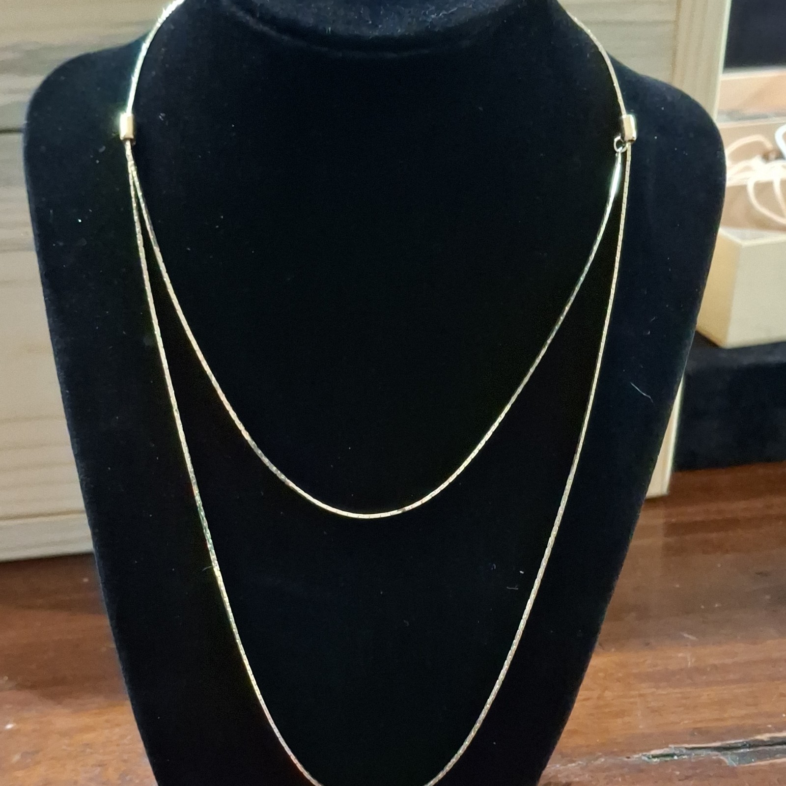 Gold color Layered Snake Chain Necklace Barrel Closure Undated Fashion Jewelry