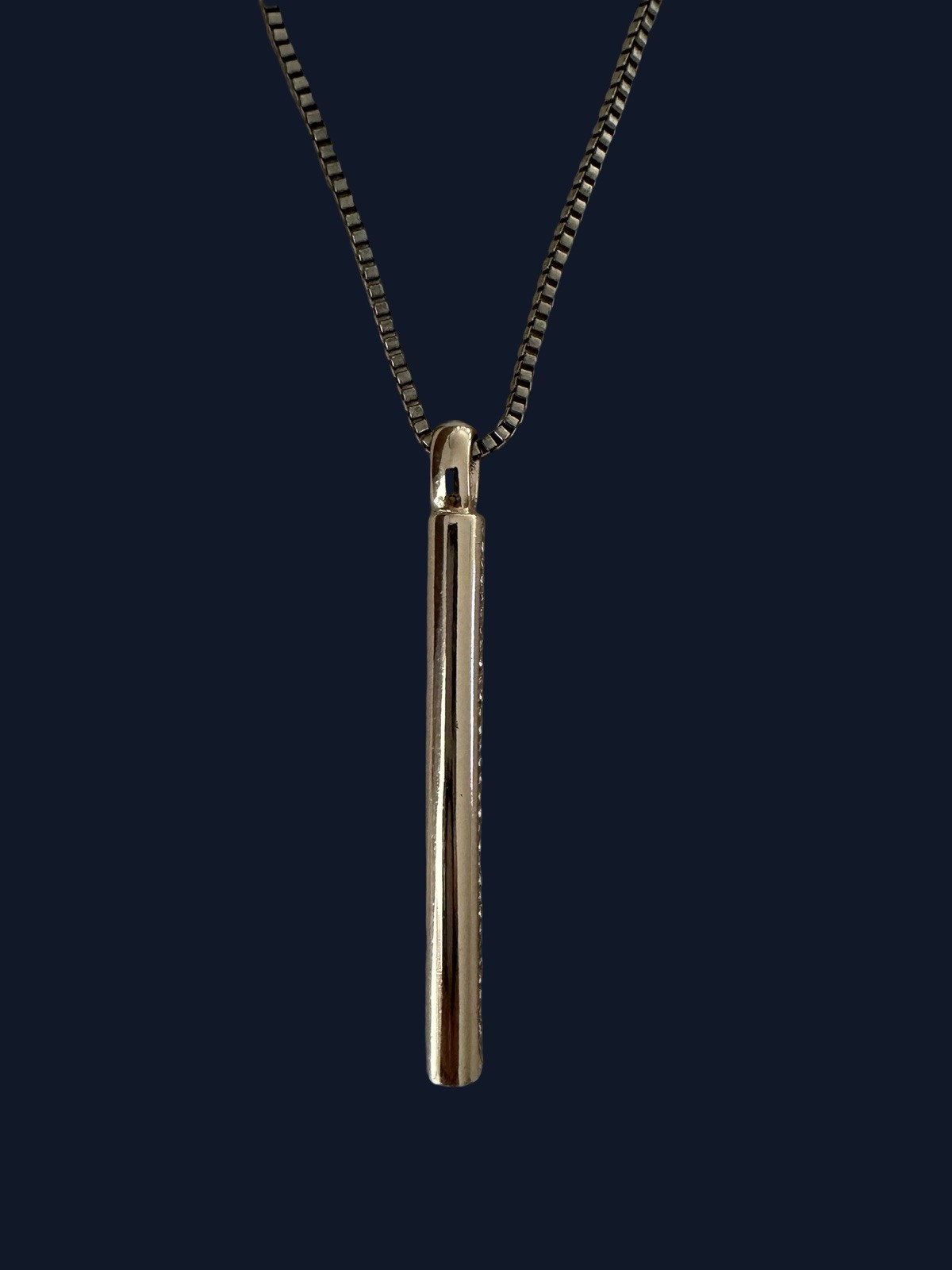 H by Halston 36″ Cylinder Pavé Crystal Bar Drop Pendant Necklace – Gold Tone
