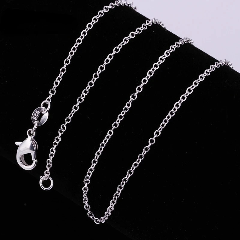 1 mm rolo 18 inch Rolo Chain, 925 Sterling Silver with lobster clasp