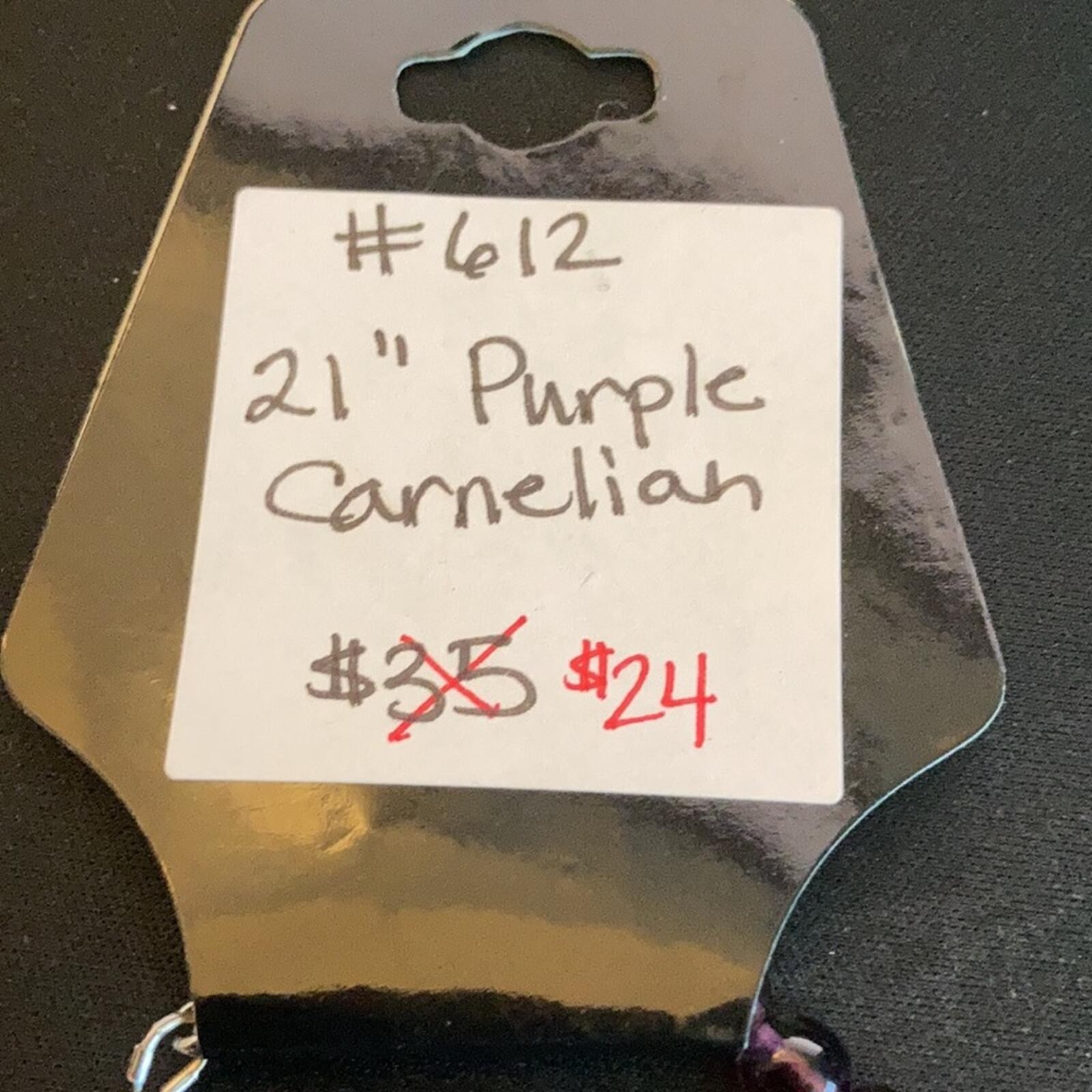 21” Purple Carnelian necklace