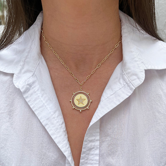 Jennifer Miller 1″ Medallion Necklace